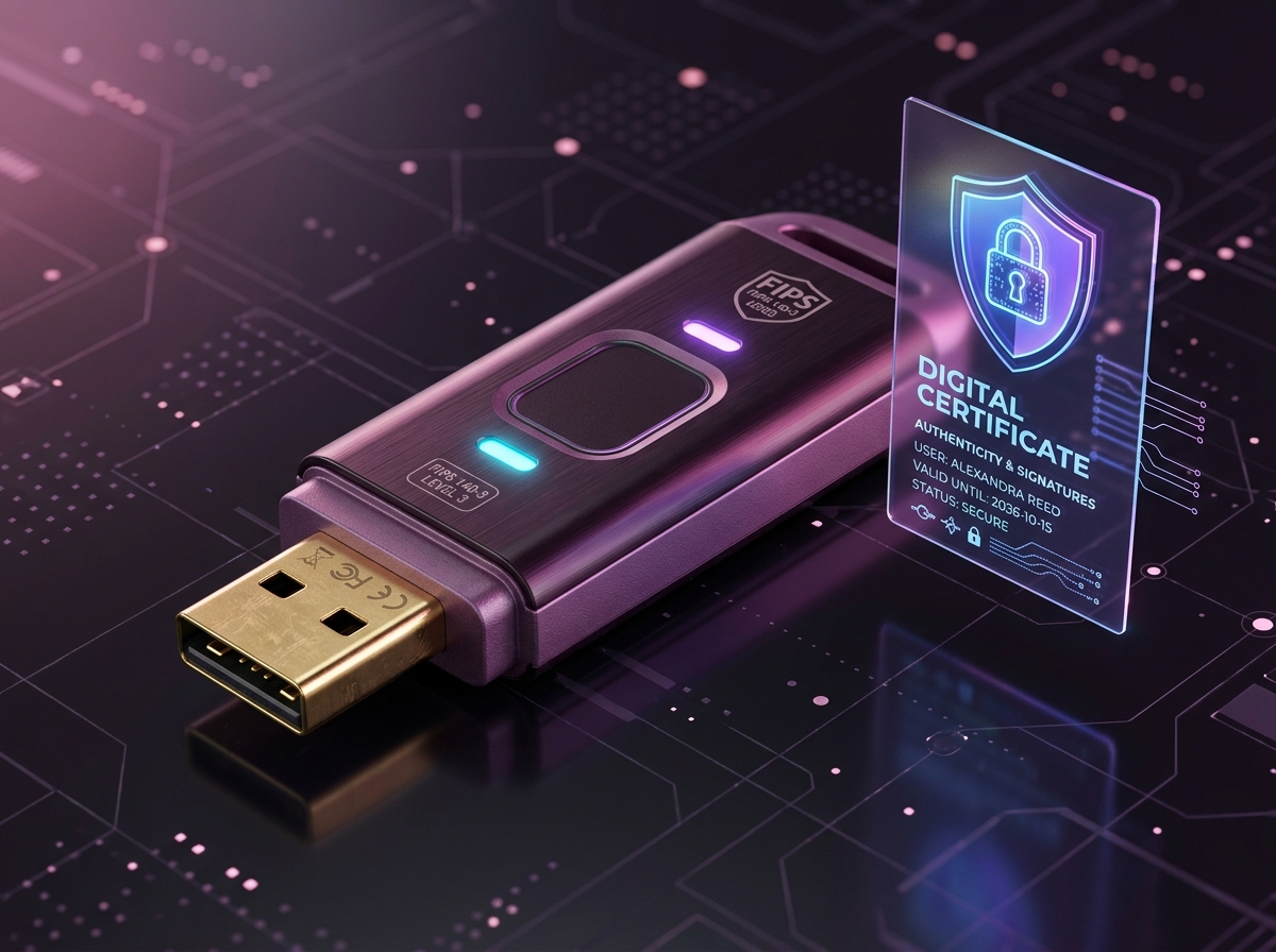 FIPS 140-3 Cryptographic USB DSC Token with Digital Certificate